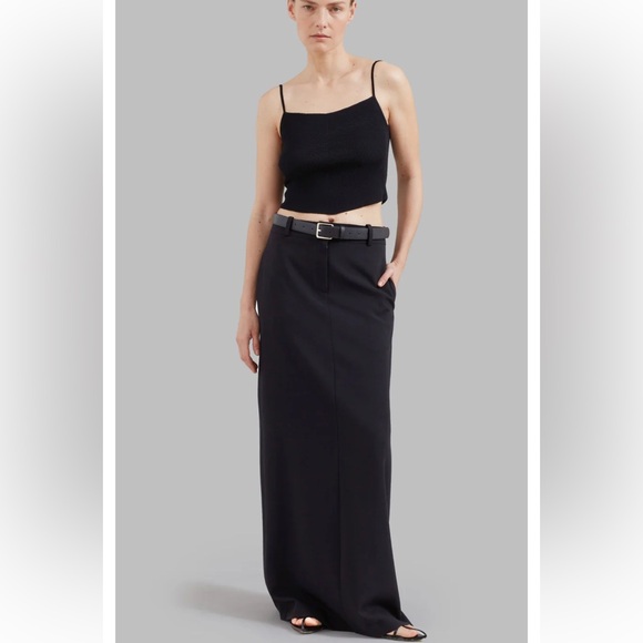 The Frankie Shop MALVO LONG PENCIL SKIRT BLACK